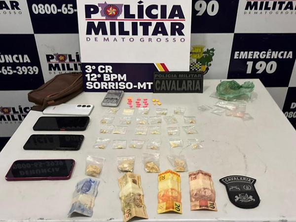 Sorriso: Cavalaria desarticula ponto de tr&aacute;fico e conduz quatro pessoas durante opera&ccedil;&atilde;o