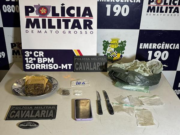 Sorriso: PM prende traficante, no Vila Bela, apreende skunk e coca&iacute;na e ele diz que n&atilde;o faz parte de nenhuma fac&ccedil;&atilde;o