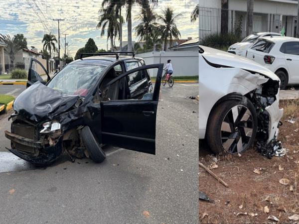 Sorriso: Roda de Fox &eacute; arrancada em grave acidente com Volvo, na Desbravadores, e v&iacute;timas s&atilde;o socorridas