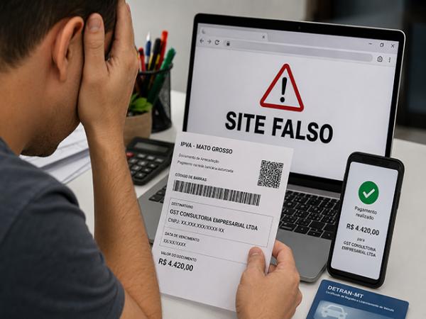 Sorriso: Homem perde mais de R$ 4 mil ao pagar IPVA em site falso do Detran de Mato Grosso