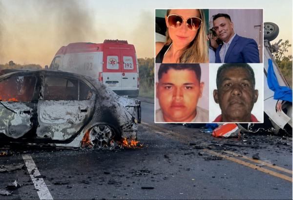 MT: Av&ocirc;, neto, vizinho e servidora morrem em acidente entre carros na Estrada da Guia