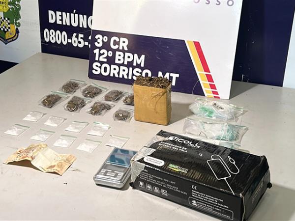 Sorriso: Traficante &eacute; preso com drogas ap&oacute;s tentar fugir da PM no Novos Campos