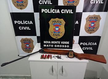 PJC de Nova Monte Verde prende em flagrante homem que matou a tiros um cachorro na zona rural