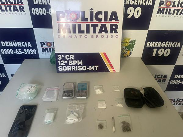 Sorriso: Tornozelada &eacute; presa pela PM por tr&aacute;fico de drogas em kitnet no S&atilde;o Mateus