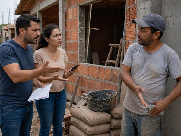 Sorriso: Casal denuncia pedreiro que pediu adiantamento, ficou enrolando para fazer obra e ainda queria receber mais dinheiro