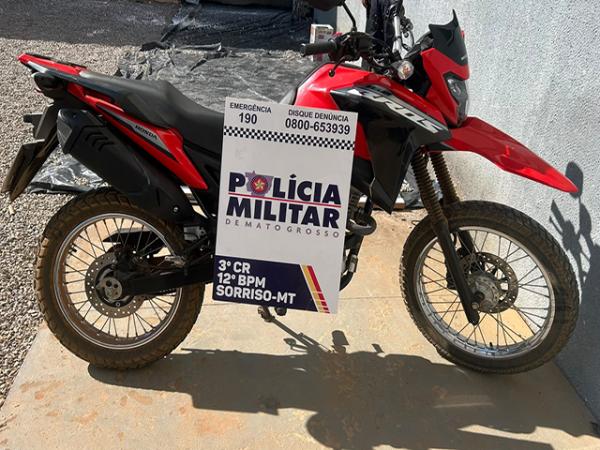 Sorriso: PM recupera Bros furtada em frente a obra