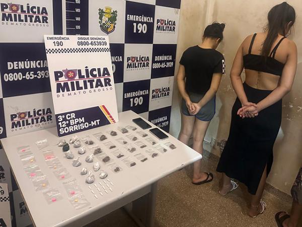 Sorriso: PM prende duas mulheres e apreende um menor, todos do CV, por tr&aacute;fico no Parque das Araras