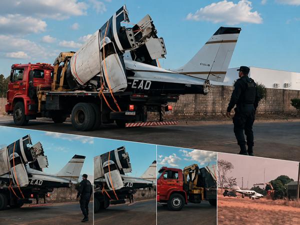 Nova Ubirat&atilde;: PM encontra avi&atilde;o desmontado em caminh&atilde;o e prende quatro suspeitos; Aeronave foi furtada do aeroporto do munic&iacute;pio