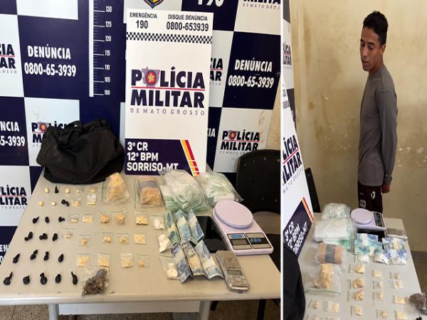 Sorriso: PM prende venezuelano, que &eacute; tornozelado, com coca&iacute;na, pasta base e maconha; ele tamb&eacute;m disse que &eacute; faccionado