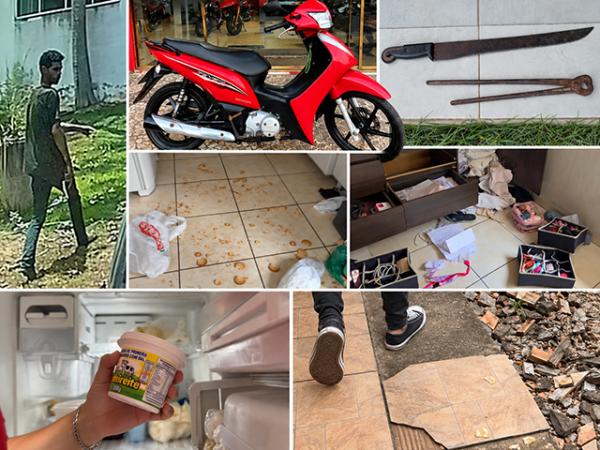 Sorriso: Ladr&atilde;o pede p&atilde;o e &aacute;gua no domingo e volta na ter&ccedil;a para furtar Biz, perfumes e at&eacute; cuecas de morador do Benjamin Raiser; ele ainda comeu nas casas e saiu jogando biscoitos pelo ch&atilde;o