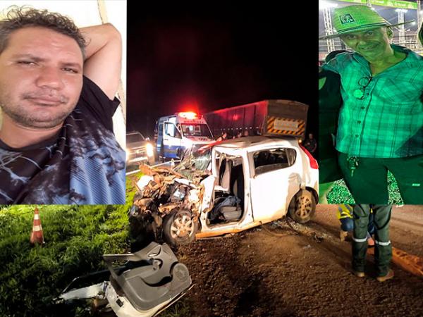 Nova Ubirat&atilde;: Identificados os tr&ecirc;s homens mortos em acidente entre Palio e carreta na MT-242