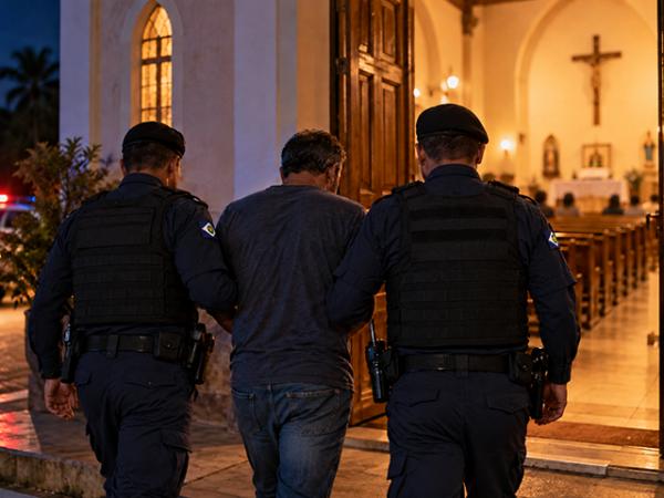 Ipiranga do Norte: Homem tumultua catequese, desafia retirada de igreja e acaba preso pela PM