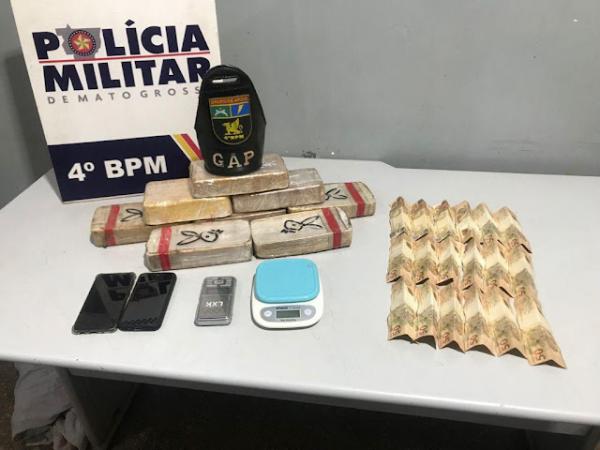 GAP prende casal com 8kg de pasta base de cocaína em MT