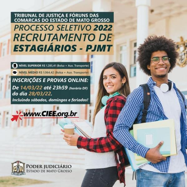 Judici&aacute;rio abre est&aacute;gio remunerado com 40 vagas para Sorriso