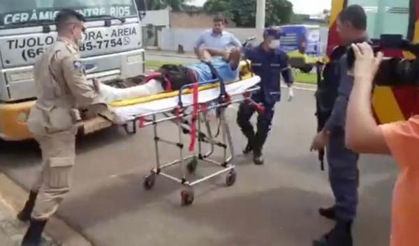 Sorriso: Ladr&atilde;o &eacute; atropelado ap&oacute;s tentar furtar carteira, se assustar, e sair correndo na avenida Brasil 