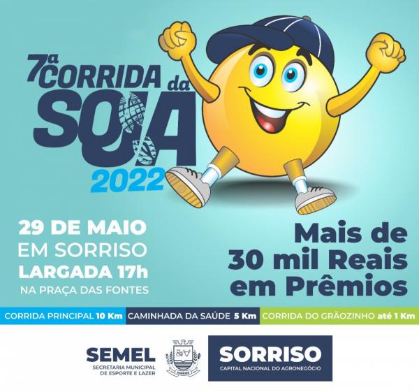 Sorriso: Abertas inscri&ccedil;&otilde;es da 7&ordf; Corrida da Soja