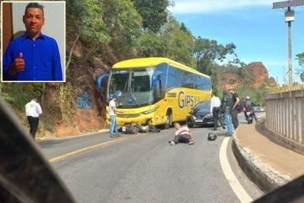 MT: Eletricista que bateu moto de frente com &ocirc;nibus ia ao vel&oacute;rio do irm&atilde;o e sofreu 3 fraturas