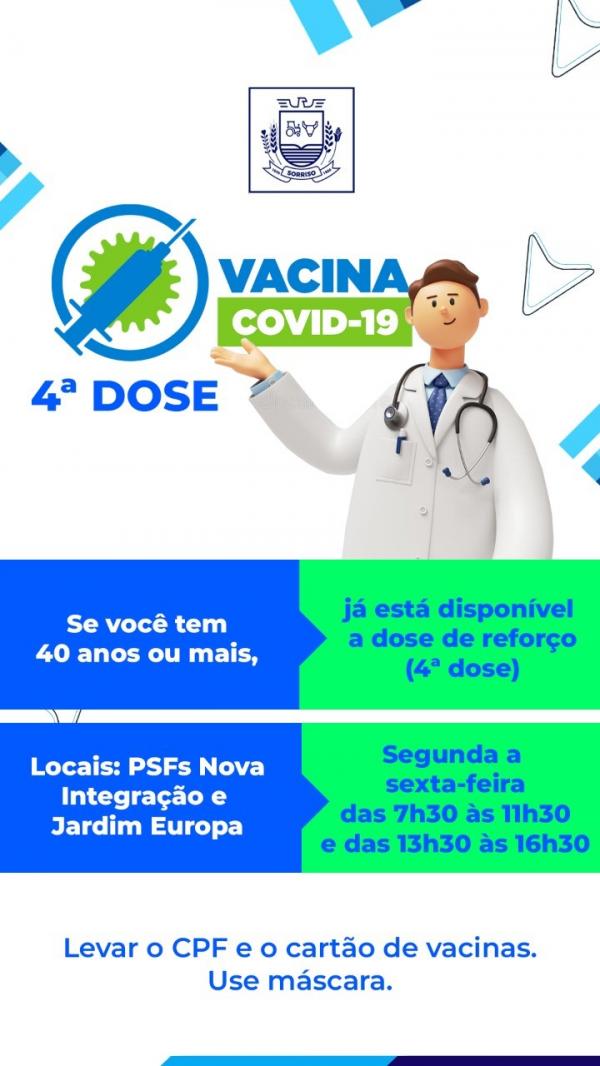 Sorriso aplica 4&ordf; dose para popula&ccedil;&atilde;o 40+