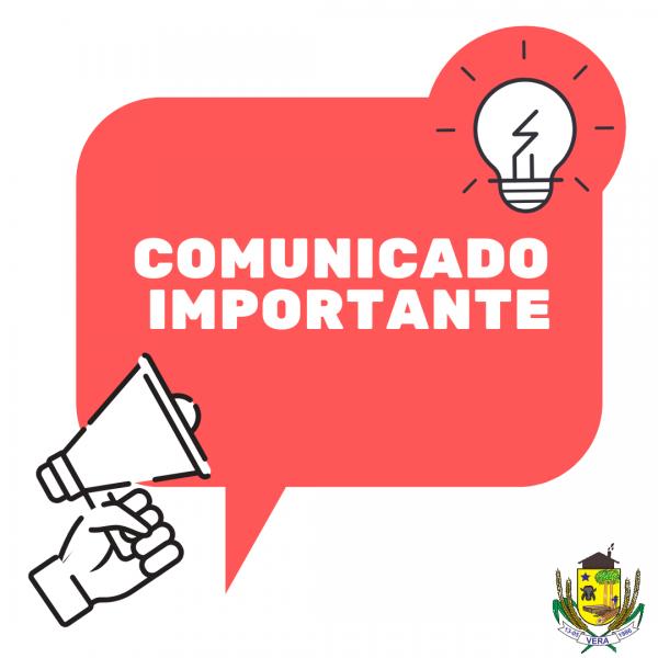 Vera: Comunicado para os candidatos do Concurso P&uacute;blico sobre a realiza&ccedil;&atilde;o das provas