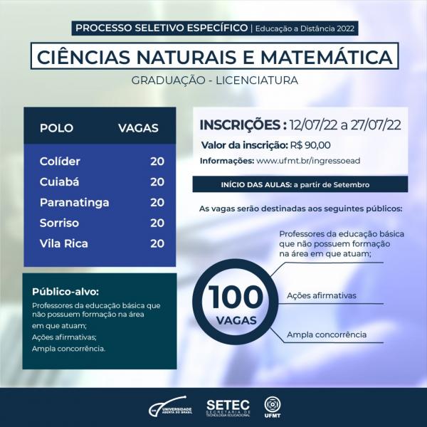 A UFMT e a Secretaria de Tecnologia Educacional em parceria com Institutos e Faculdades abre Inscri&ccedil;&otilde;es para cursos de Gradua&ccedil;&atilde;o, Licenciatura