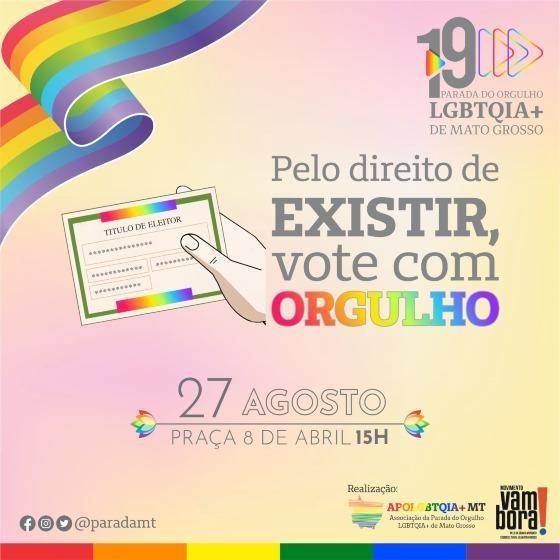 Sorriso participa da 19&ordf; edi&ccedil;&atilde;o Parada do Orgulho LGBTQIA+ que acontece em Cuiab&aacute; dia 27 de agosto