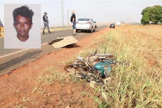 MT: Motociclista bate em carreta, cai na pista e morre atropelado