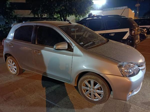 Sorriso: PM recupera Etios levado durante assalto no Rota do Sol