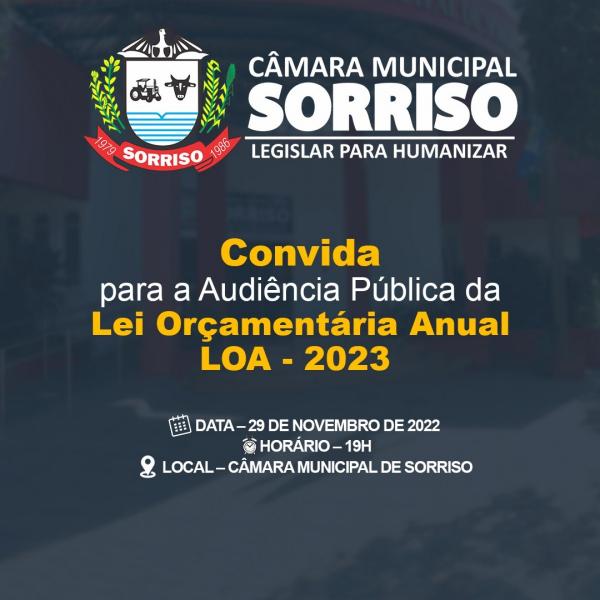 C&acirc;mara de Sorriso realiza audi&ecirc;ncia p&uacute;blica para debater a LOA 2023