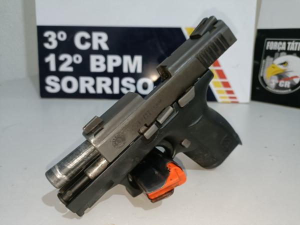 Sorriso: Homem &eacute; preso com arma de fogo e muni&ccedil;&otilde;es no bairro Nova Alian&ccedil;a