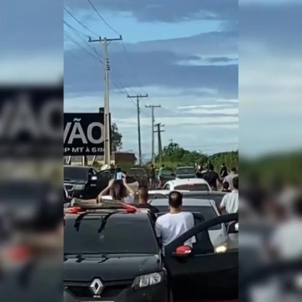 Sinop: PRF tenta identificar homem que agrediu mulher em bloqueio na BR-163