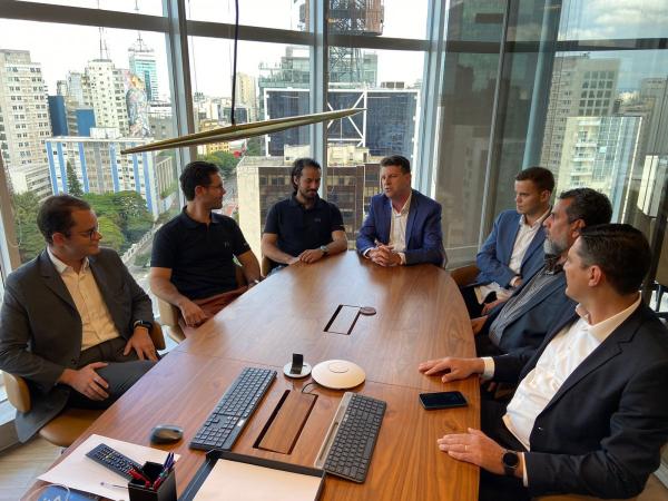 Diogo kriguer e Rodrigo Machado participam de encontro com empres&aacute;rios paulistas que pretendem investir em Sorriso