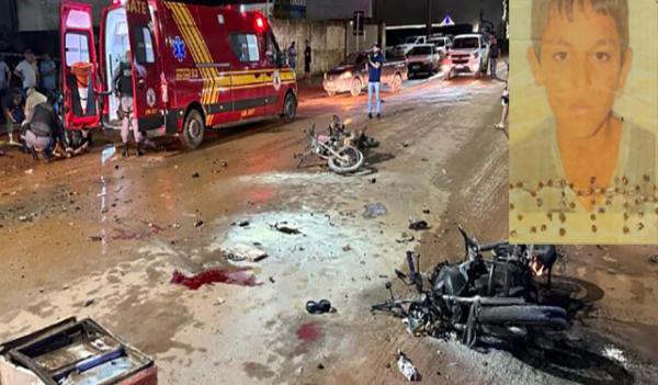 Sorriso: Morre jovem ferido ap&oacute;s motos baterem de frente na Idemar Riedi e uma explodir