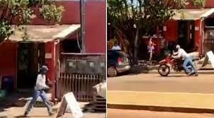 MT: Homem tenta matar namorado da ex em bar, mas arma falha e moto n&atilde;o liga na fuga