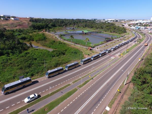 Sorriso: Munic&iacute;pio entrega mais 10 &ocirc;nibus para a frota de transporte escolar