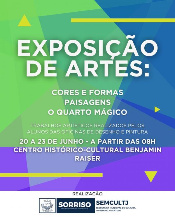 Sorriso: Exposi&ccedil;&atilde;o re&uacute;ne obras produzidas por alunos de oficinas de desenho e pintura