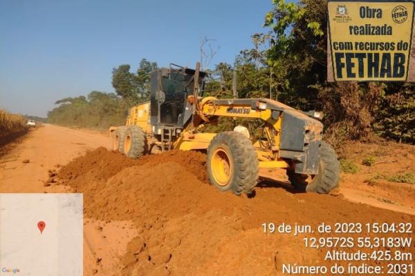 Nova Ubirat&atilde;: Secretaria de Obras realiza manuten&ccedil;&atilde;o nas estradas com recurso do Fethab