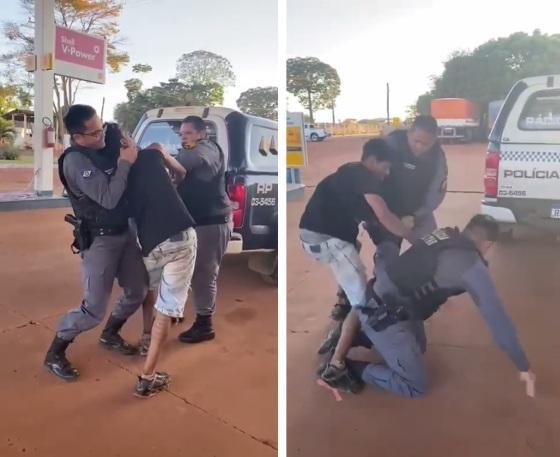 MT: Homem reage &agrave; pris&atilde;o, tenta tomar arma de PMs e leva tiro