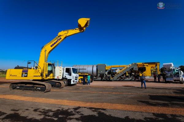 Sorriso recebe equipamentos para usina de asfalto