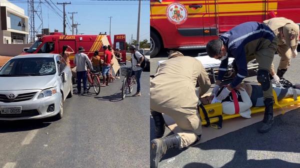 Sorriso: Acidente na Vila Romana deixa motociclista ferida