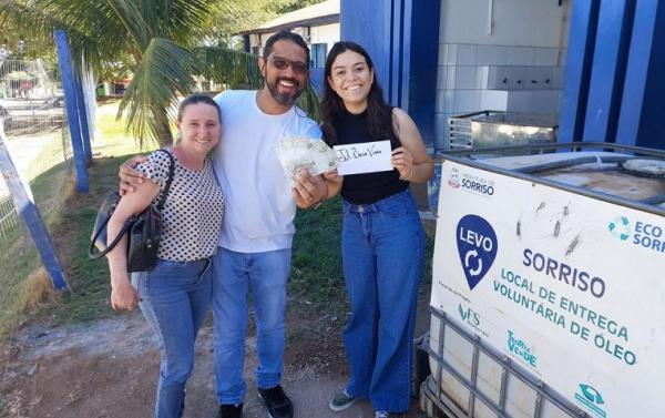 Sorriso j&aacute; arrecadou mais de 22 mil litros de &oacute;leo de cozinha usado em projeto de descarte ambientalmente correto; Escolas s&atilde;o destaques de arrecada&ccedil;&atilde;o