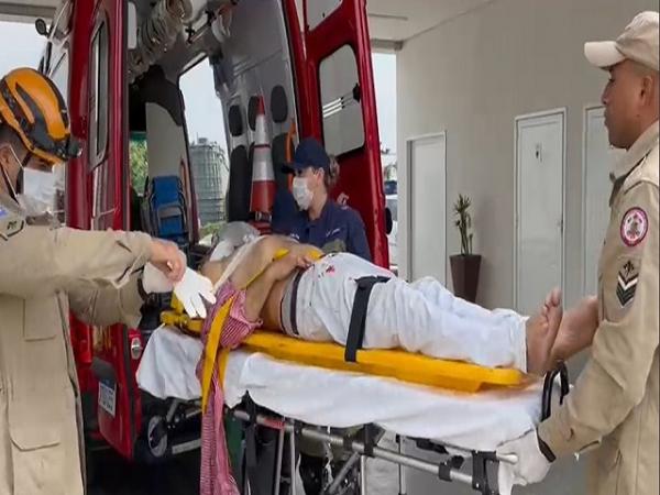 Sorriso: Homem tem bra&ccedil;o amputado ap&oacute;s parede em obra ceder e cair em cima dele enquanto era quebrada