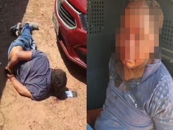 MT: Ladr&atilde;o &eacute; espancado por populares ap&oacute;s tentar roubar Hilux em estacionamento de empresa