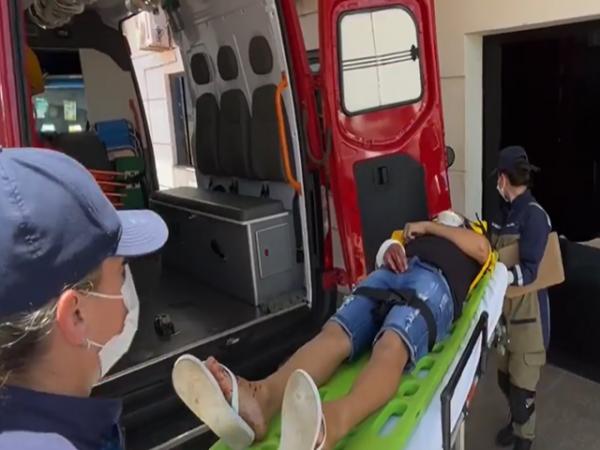 Sorriso: Acidente grave entre moto e carro deixa motociclista ferido na S&atilde;o Francisco de Assis 