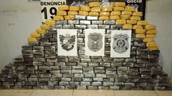 Polícias Federal, Civil e Militar apreendem 259 kg de cocaína avaliados em R$ 7 milhões no Nortão