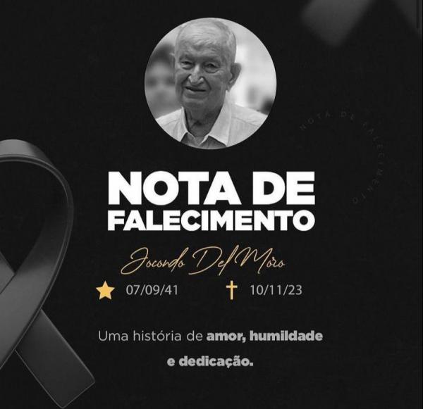 Sorriso: Prefeitura decreta luto de 3 dias e C&acirc;mara lamenta o falecimento do pioneiro Jocondo Del Moro