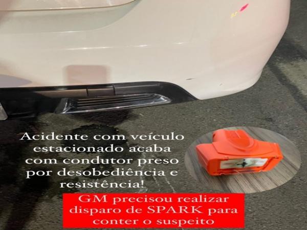 Sorriso: Motorista, sem habilita&ccedil;&atilde;o, leva tiro de Spark ap&oacute;s tentar fugir da GM durante abordagem