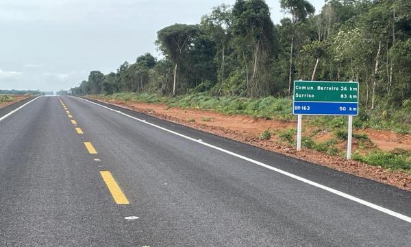 Sorriso: Governo finaliza 57 km de asfalto em rodovias com acesso a BR-163