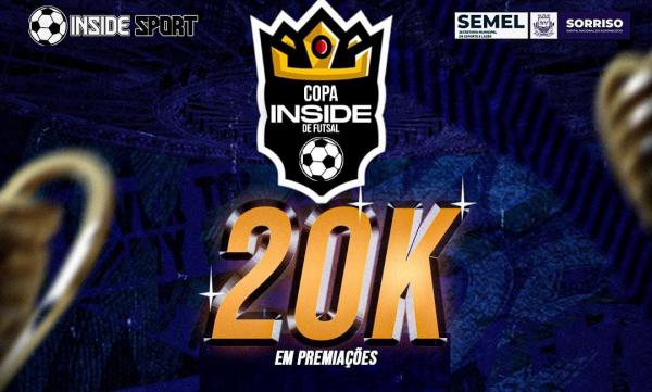 Sorriso:  1&ordf; Copa Inside/Semel de futsal reunir&aacute; quase 400 atletas no Gin&aacute;sio Doming&atilde;o