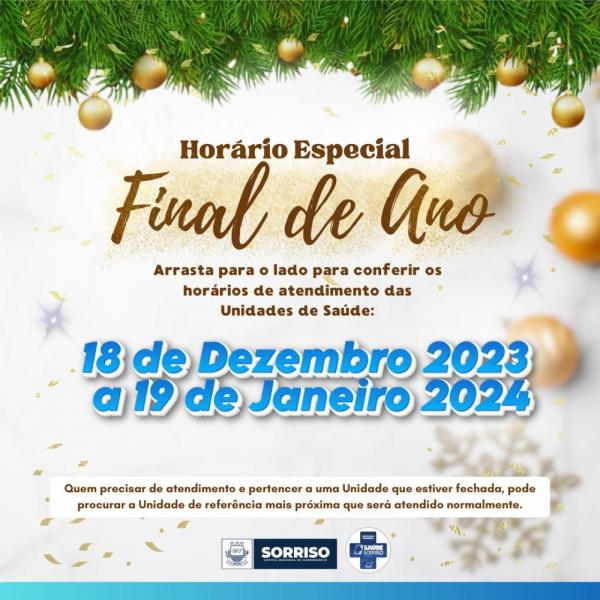 Sorriso: Saiba onde procurar apoio da sa&uacute;de durante o recesso de final de ano 