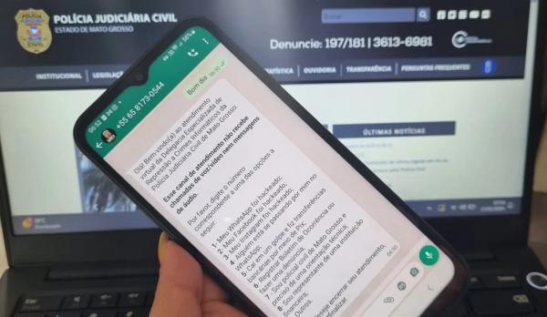 MT: Pol&iacute;cia Civil lan&ccedil;a canal no WhatsApp para orientar v&iacute;timas de golpes cibern&eacute;ticos
